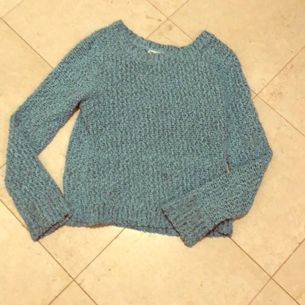 Baby Blue Popcorn Sweater